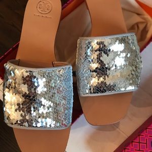 Tory Burch Carter Slide Reversible Sequin
